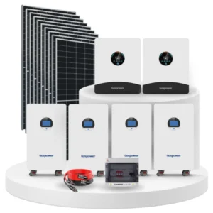 Kit Solar Híbrido 24000 WATTS 4 baterías Litio 314Ah